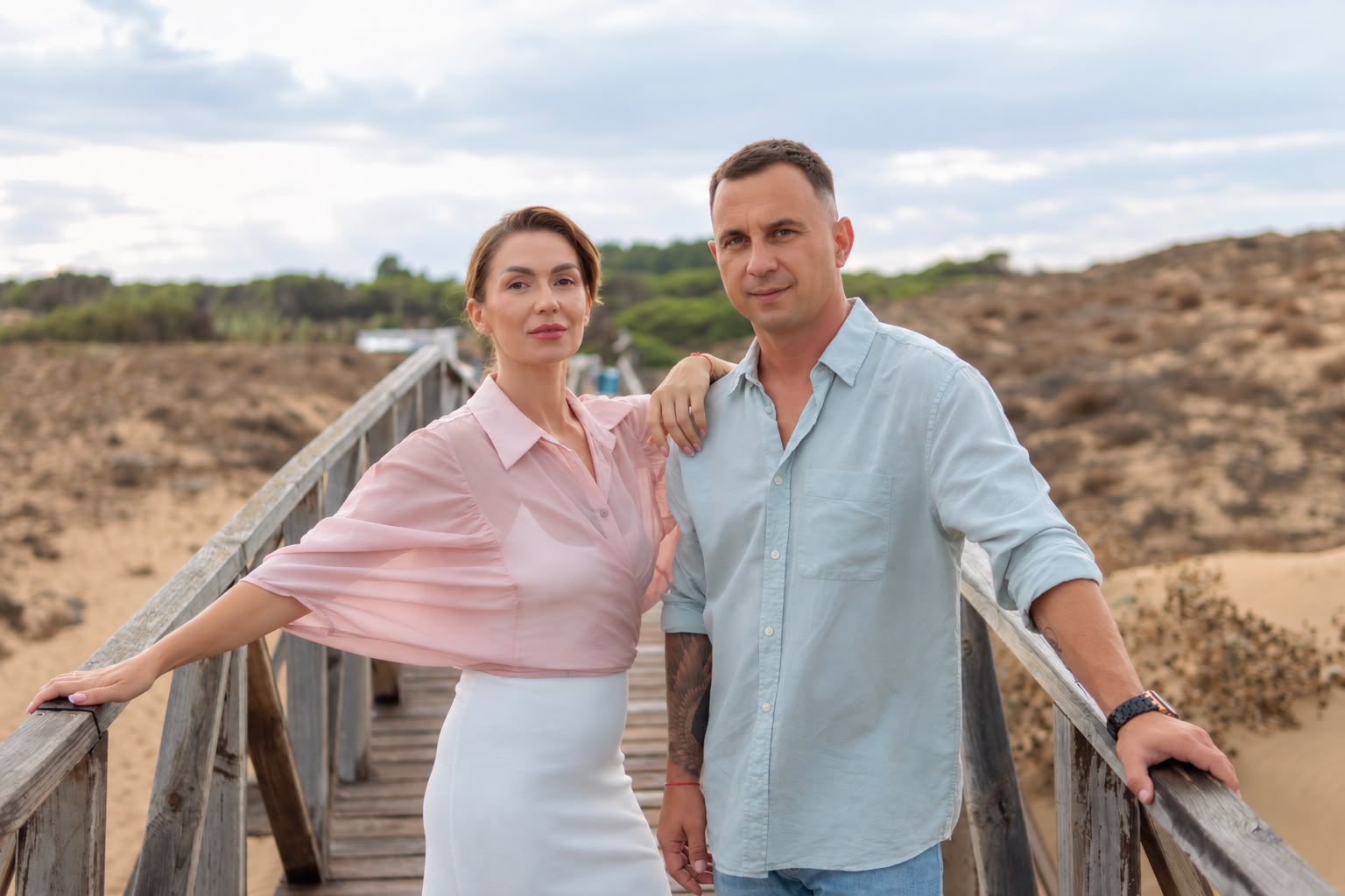 Yehor & Olga Olkhovych — SunBridge Global Founders on the Costa Blanca Wooden Bridge